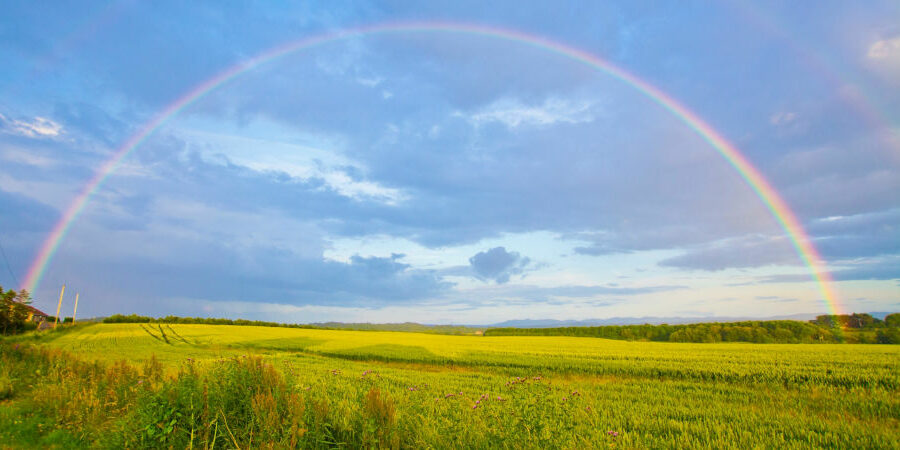 Un arc-en-ciel symbole de l'alliance entre Dieu et l'homme