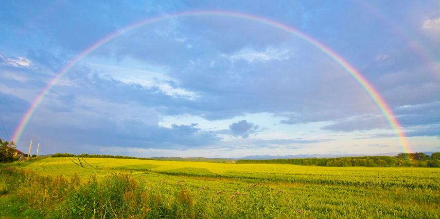 Un arc-en-ciel symbole de l'alliance entre Dieu et l'homme