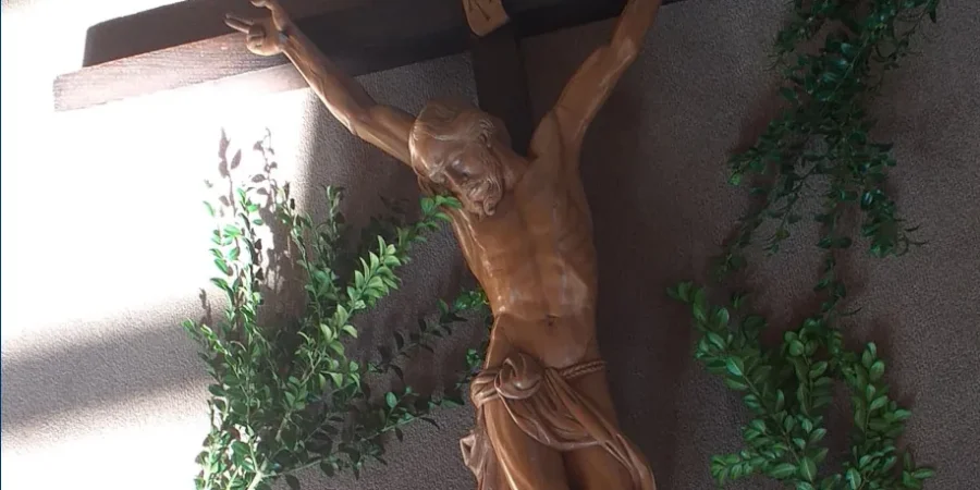 Christ avec des Rameaux de l'Abbaye Bénédictine de Wavreumont (Belgique)