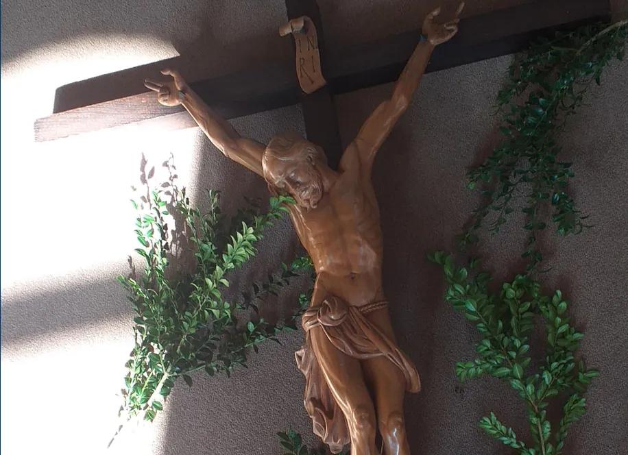 Christ avec des Rameaux de l'Abbaye Bénédictine de Wavreumont (Belgique)