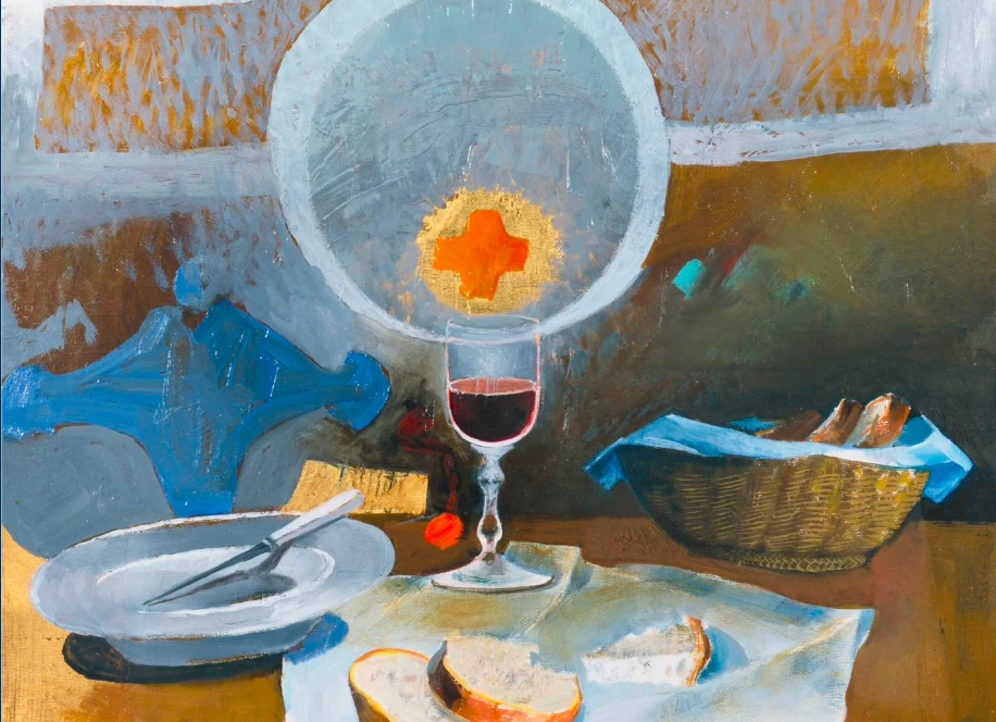 Eucharistie - pain et vin partagés