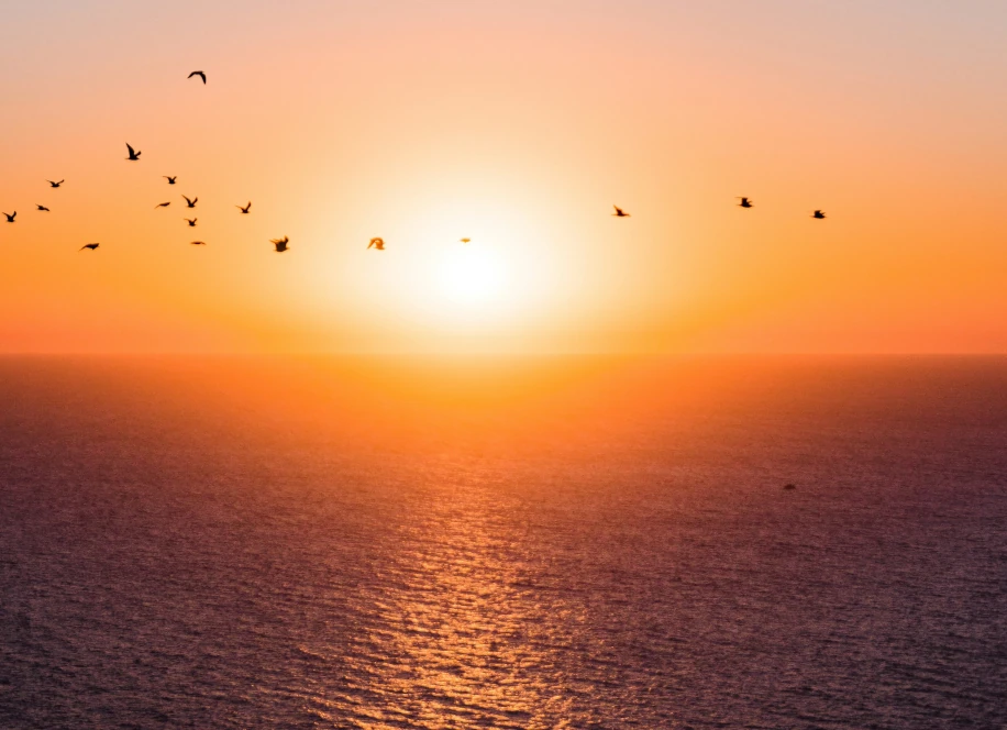 Lever de soleil qui symbolise l'amour de Dieu